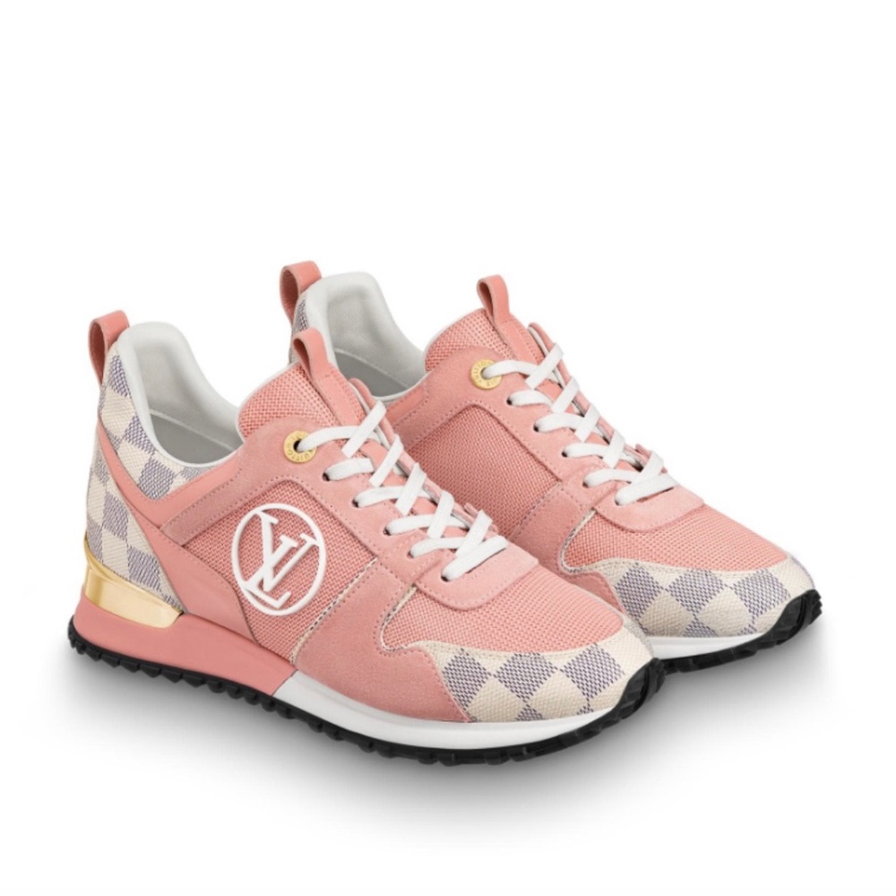 Louis Vuitton Pink Damier Runaway Sneakers NEW